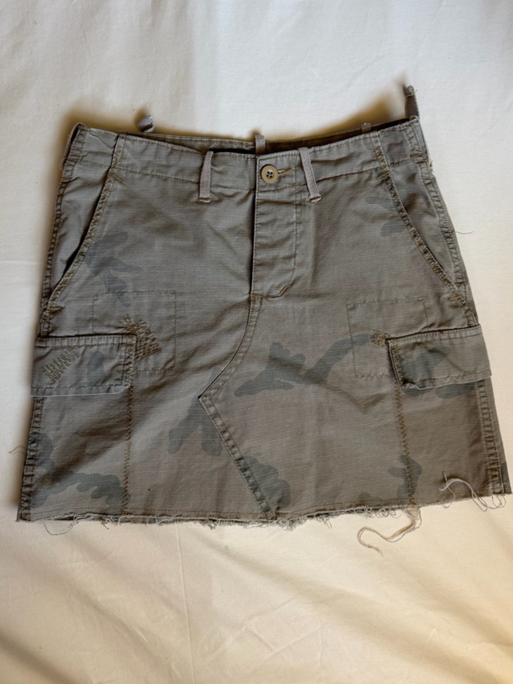Y2k Wet Seal Camo Mini Skirt Embroidered